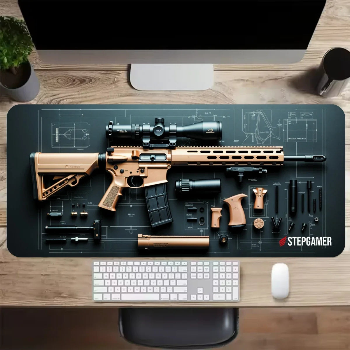 3D Sniper XL Mouse Pad 70x30 cm Gaming