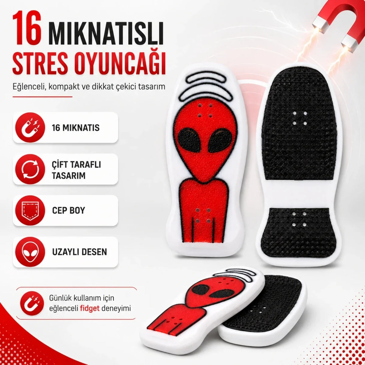 Uzaylı Stres Oyuncağı | Manyetik Fidget Oyuncak