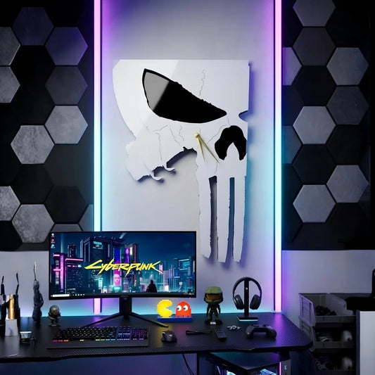 Skull Duvar Saati – 37x55 cm Gamer Oda Saati